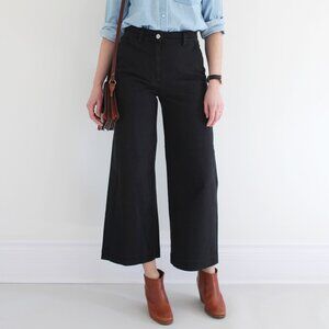 Everlane Wide Leg Cropped Jean Black Size 4